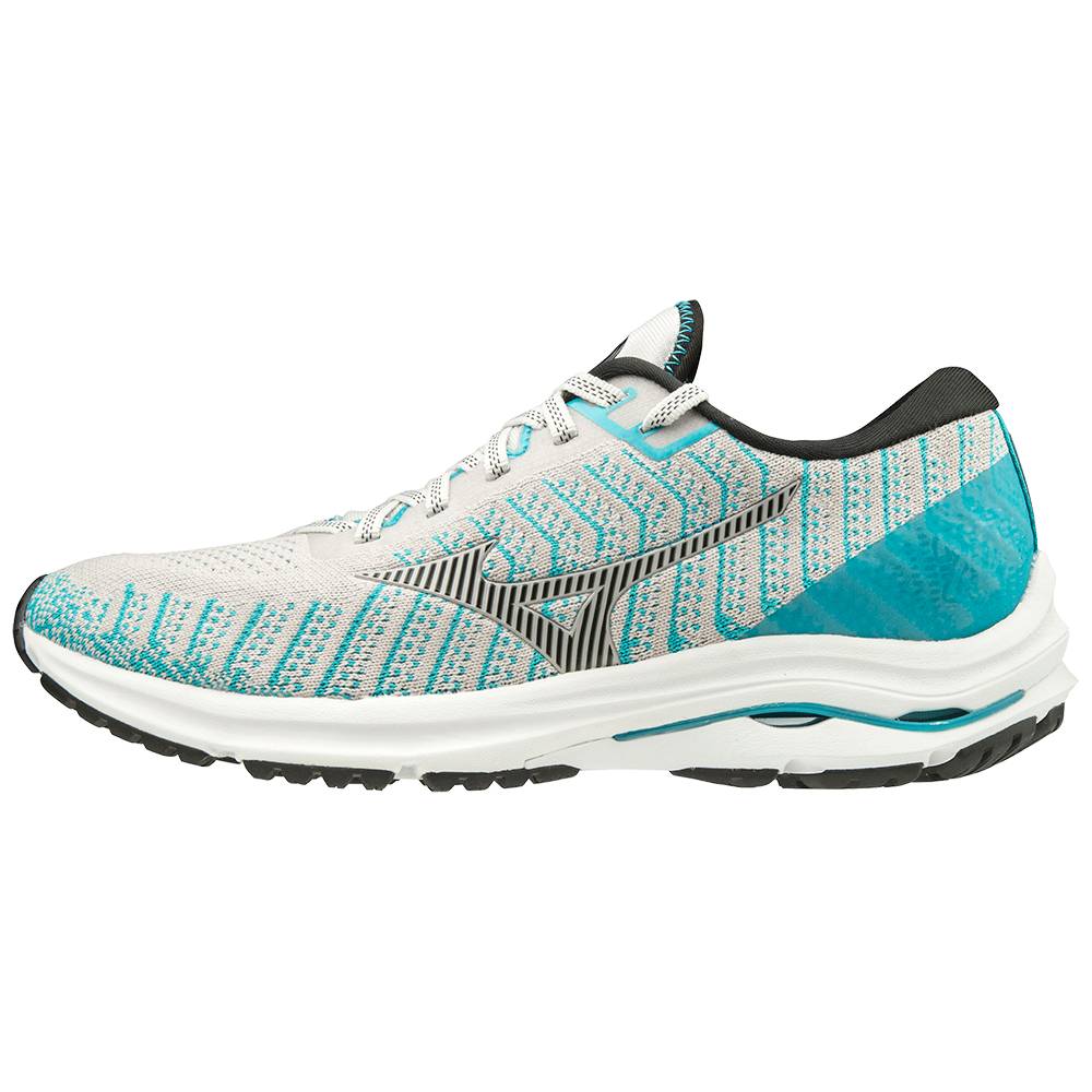 Sapatilhas Running Mizuno Wave Rider 24 WAVEKNIT™ - Mulher - Branco/Azuis - PAGYF8930